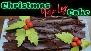 Making a Cozy Yule Log Cake (Bûche de Noël) | Easy Christmas Cake