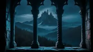 Medieval Cliffside Castle Surrounded by Fog and Rain | Relaxing Rain Sounds for Deep Sleep and Focus