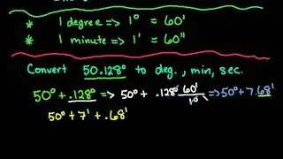 Convert Degrees to Degrees, Minutes, and Seconds