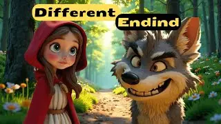 Story of little red riding hood Ai animation video | Different ending