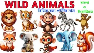 Wild Animals | wild animals for kids | বিভিন্ন বন্য প্রোনীর নাম | learn wild animals name |