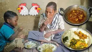 Aaj khaye chicken Rice chicken feet, beans 🫘 vegetable | jh eating show