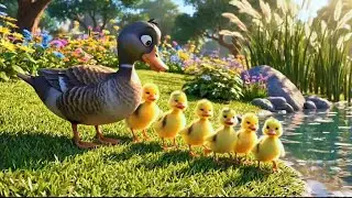 Five Little Ducks Song For Kids | 3D Animated Nursery Rhyme | Kids Songs & Rhymes