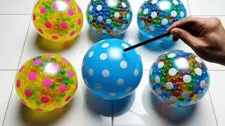 “Color Explosion! Polka Dot Balloons Popping Satisfying ASMR 💧”