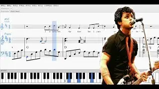 Green Day - Whatsername(cast version) - Piano Accompaniment sheet music