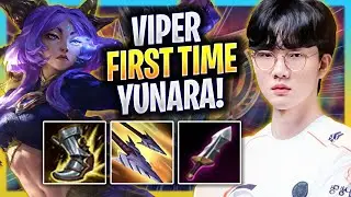 VIPER FIRST TIME PLAYING NEW CHAMPION YUNARA! - HLE Viper Plays Yunara ADC vs Caitlyn! | Season 2025