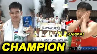NAUNA ANG YABANG NG KOREA! CHAMPION ANG PILIPINAS Lakas ng Lasalle Green Archers MVP Kevin Quiambao!