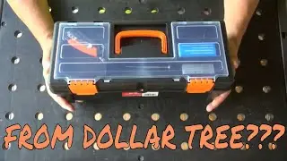 Dollar Tree Tool Bench Platinum Tool Box with Removable Compartment Tray