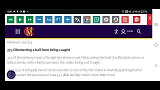 Umpiring law 37: Obstructing the field