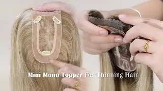 Mini Mono Topper For Thinning Hair #hairtopper #minipieces #hairstyle #hairlosssolution