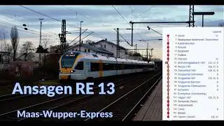 [ Eurobahn ] Ansagen des RE 13 von Venlo (NL) - Hamm (Westf)
