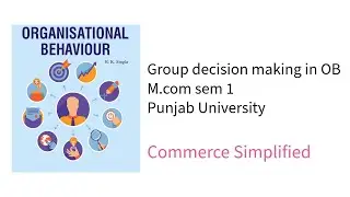 Group decision making in OB M.com sem 1 Punjab University 
