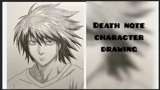 👻DEATH note character drawing #deathnote #drawing #anime #viral #song #mainmake #art #animedrawing
