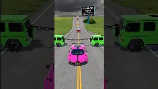 Cars & Flatbed Truck vs Chained Cars Crush - BeamNG.Drive