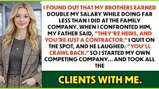 My Father Justified My Brothers Being Paid More At Work — I Quit And He Instantly Regretted It...
