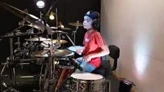 On the Beach - Chris Rea - Drum Cover . Daniel Gortovlyuk 10,6 year old Drummer .