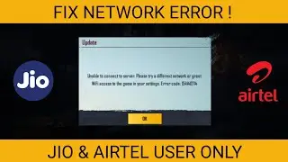 Fix Network Error In jio and airtel Pubg Mobile | platino gaming | pubg login problem network error
