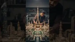 Eiffel Tower Model Making | Mini Paris Landmark | DIY #MiniEiffelTower#ParisLandmark#FamousMonuments