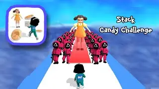 Stack Candy Challenge SQUID game 🦑👹👾  Gameplay All Levels Walkthrough iOS, Android Game Mobile