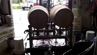 WINE BARREL WASHING FUN AT JESSUP CELLARS