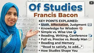 Of Studies by Francis Bacon | Bangla Lecture | Prose | [Hon. 1st year]