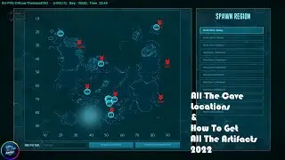 All Artifacts and Cave Location Island Official Servers PVE #ArkCave #GhostGaming