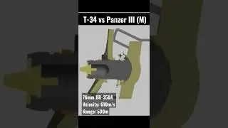 THE STRANGEST TANK SHELL | T-34 vs Panzer III #simulation #tank #ww2 #warthunder #top #fyp #military
