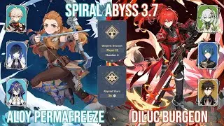 Aloy Permafreeze & C5 Diluc Burgeon - Genshin Impact Abyss 3.7 - 3.8