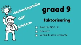 Graad 9 Wiskunde Faktorisering