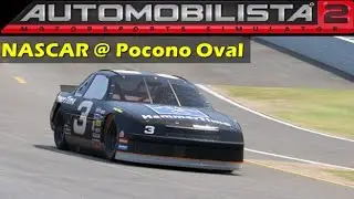 AMS2 - 1990's NASCAR Race w/Replay @ Pocono Oval - GREAT RACE !!!