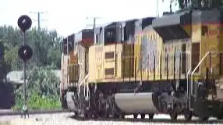 Union Pacific Double Stack Train with a MID-TRAIN HELPER!!!!!