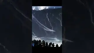 COMPLETAMENTE INSANO - Onda gigante surfada pelo Alem&atilde;o Sebastian Steudtner em Nazar&eacute;.