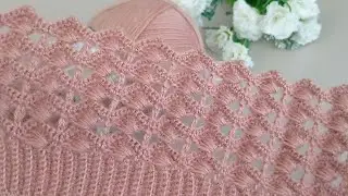 trend tığ işi yelek hırka şal modeli anne yeleği(yeni başlayanlar için)bu model kol yaka kesimi