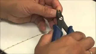 How to finish a  chain with Crimp Ends-Basic Chain #3-Jewelry Making Video-BeadUnoin