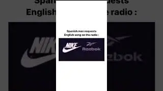 Spanish Man requests English song on the radio: Reebok o Nike😆 #humor #radio #explore #chistes #fyp