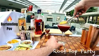 Bartending Roof Top Party POV | VIP Event Making Over 5000$ !!