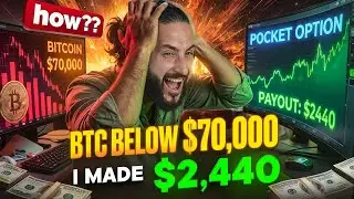 BITCOIN BELOW $70,000 but I MADE $2,440 - HOW??? | POCKET OPTION STRATEGY