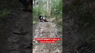 CFMOTO MT-X battles slippery hill climb #cfmoto #offroad #adventuremotorcycle