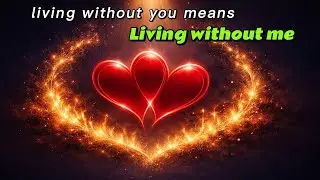 Living without you means living without me 