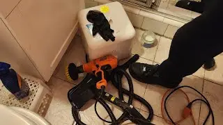 Steam Cleaning Bathroom. Bathroom Cleaning. How To Clean Bathroom. Tile Cleaning.