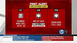 First Alert Weather Days for Arctic cold and Winter Storm Benjamin