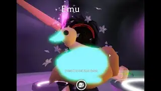 How a mega neon Emu looks like @ adopt me roblox