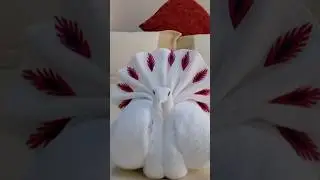 HOW TO MAKE TOWEL  PEACOCK | TOWEL ORGAMI.