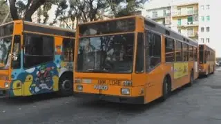 Napoli - Trasporti, sciopero degli autobus contro fallimento Anm (13.12.16)