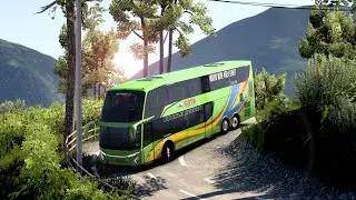 MANUVER CANTIK BUS TINGKAT DI TIKUNGAN TAJAM ‼️😱