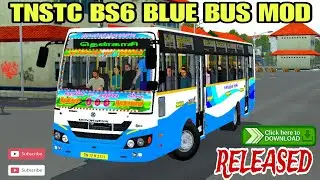 TNSTC BS6 BLUE BUS MOD RELEASED|ETS 2 MOD|BUS SIMULATOR INDONESIA 4.4.1