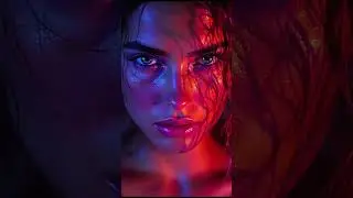 Aesthetic Neon Eyes Blink &ndash; Relaxing Ambient ASMR #shorts