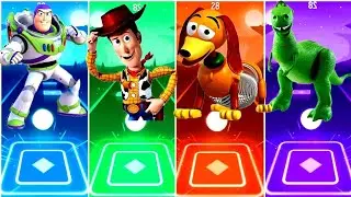 TOY STORY 🆚 WOODY 🆚 BUZZ LIGHTYEAR 🆚 REX THE T REX 🆚 SLINKY DOG 🆚 TILES HOP EDM RUSH,🎶Who Is