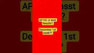 Please Subscribe to my channel. AP High court Junior Assistant Results Release Date Expected 2025