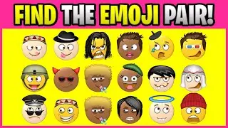 FIND THE EMOJI PAIR! P15002 Find the Difference Spot the Difference Emoji Puzzles PLP
